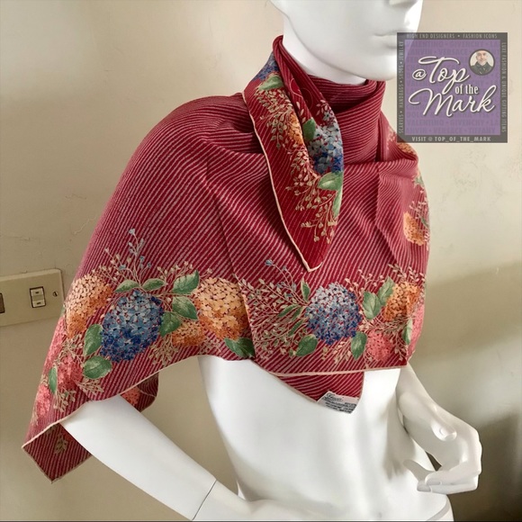 Gucci Accessories - GUCCI Silk Floral Scarf VINTAGE